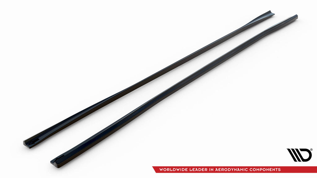 Maxton Design Street+ Seitenschweller Leisten passend für Audi S8 / A8 S-Line D5 Facelift schwarz Hochglanz