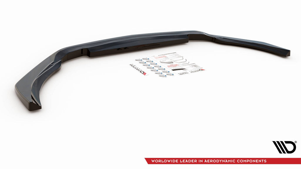 Maxton Design Street+ Spoilerlippe Front Ansatz V.1 passend für Mercedes-AMG A 45 S Aero Pack W177 schwarz Hochglanz