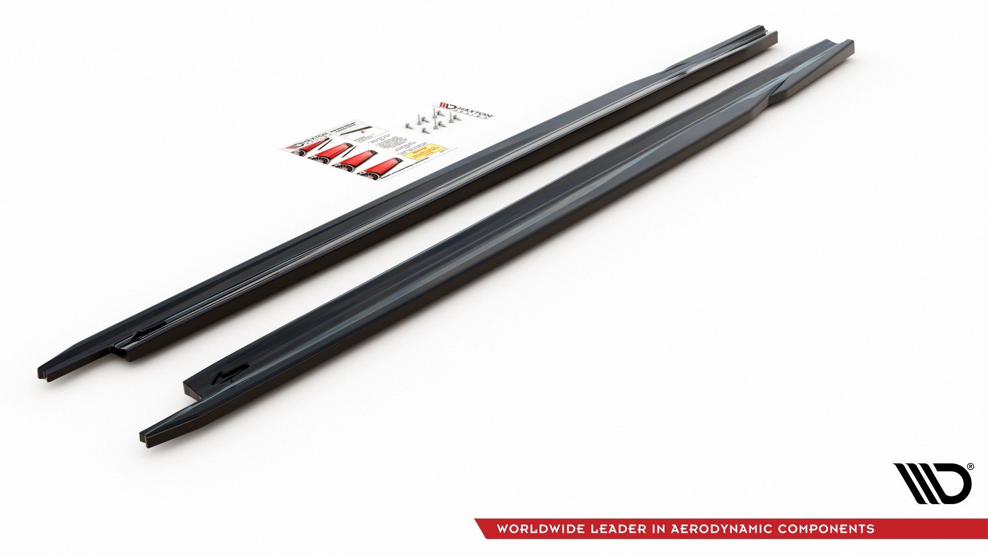 Maxton Design Street+ Seitenschweller Leisten V.2 passend für Skoda Octavia Mk4 schwarz Hochglanz