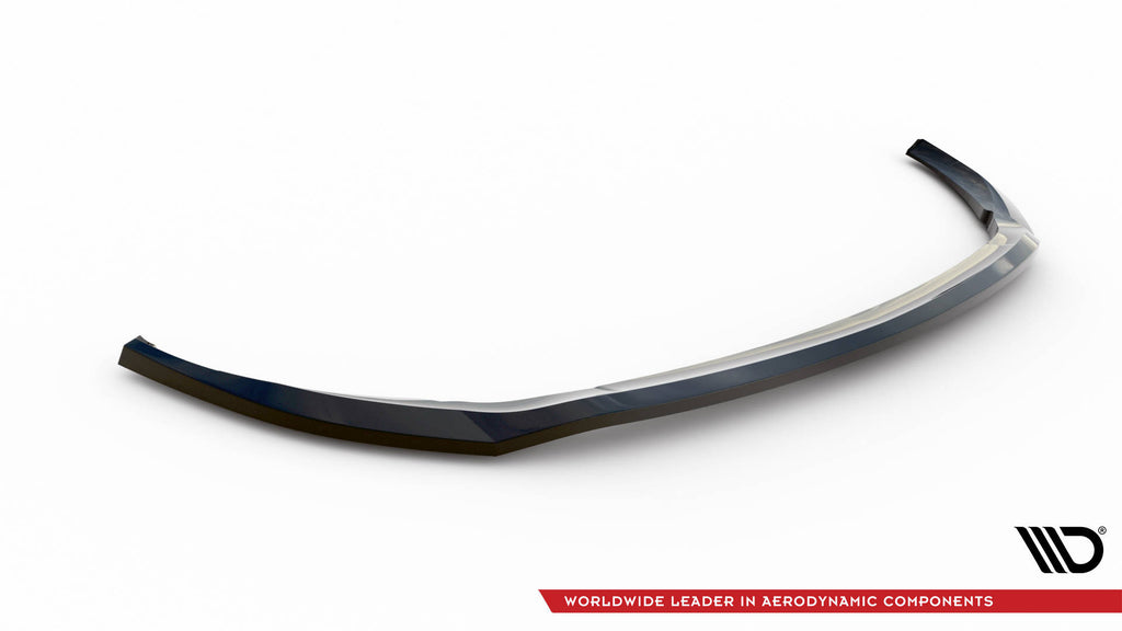 Maxton Design Street+ Spoilerlippe Front Ansatz V.1 passend für Mercedes-Benz C AMG Line Limousine / Coupe / Kombi W205 / C205 / S205 Facelift schwarz Hochglanz