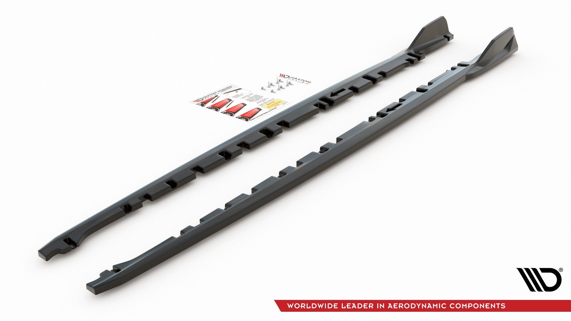 Maxton Design Street+ Seitenschweller Leisten passend für V.3 passend für BMW 1er M-Paket/ M135i / 128ti F40 schwarz Hochglanz