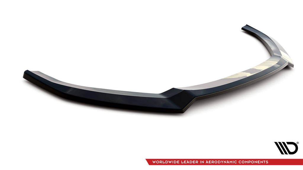 Maxton Design Street+ Spoilerlippe Front Ansatz V.2 passend für Audi S3 / A3 S-Line Sportback 8V Facelift schwarz Hochglanz