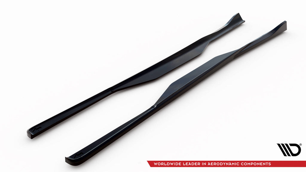 Maxton Design Street+ Seitenschweller Leisten passend für Chevrolet Corvette C6 schwarz Hochglanz