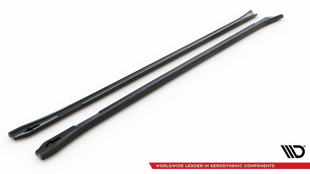 Maxton Design Street+ Seitenschweller Leisten V.2 passend für Porsche Panamera / Panamera Diesel / Panamera Turbo 970 schwarz Hochglanz