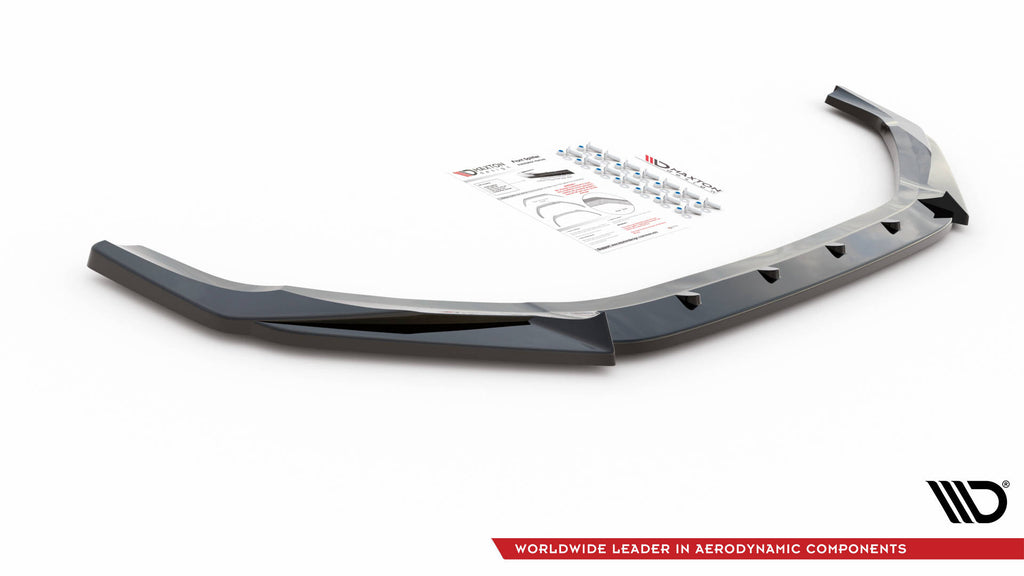 Maxton Design Street+ Spoilerlippe Front Ansatz V.2 passend für Hyundai I20 N Mk3 schwarz Hochglanz