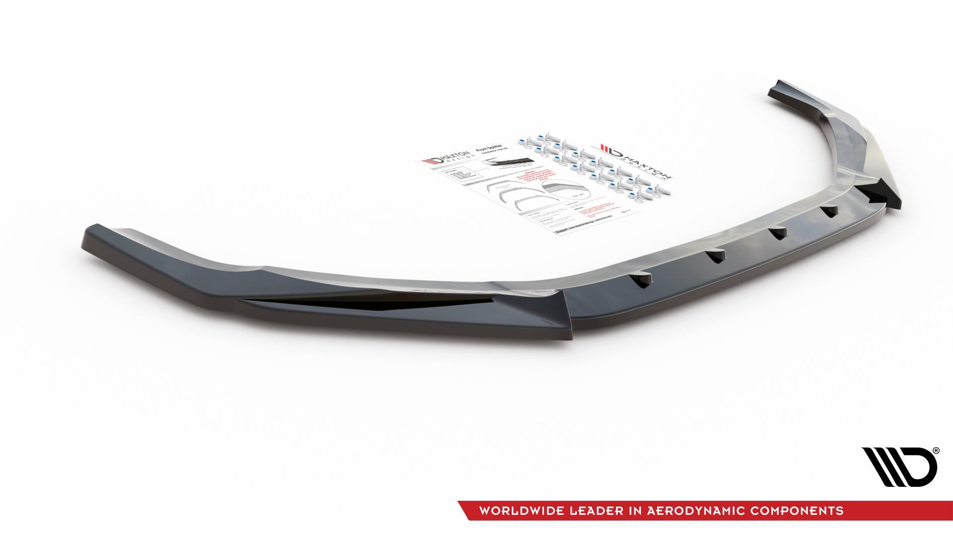 Maxton Design Street+ Spoilerlippe Front Ansatz V.2 passend für Hyundai I20 N Mk3 schwarz Hochglanz