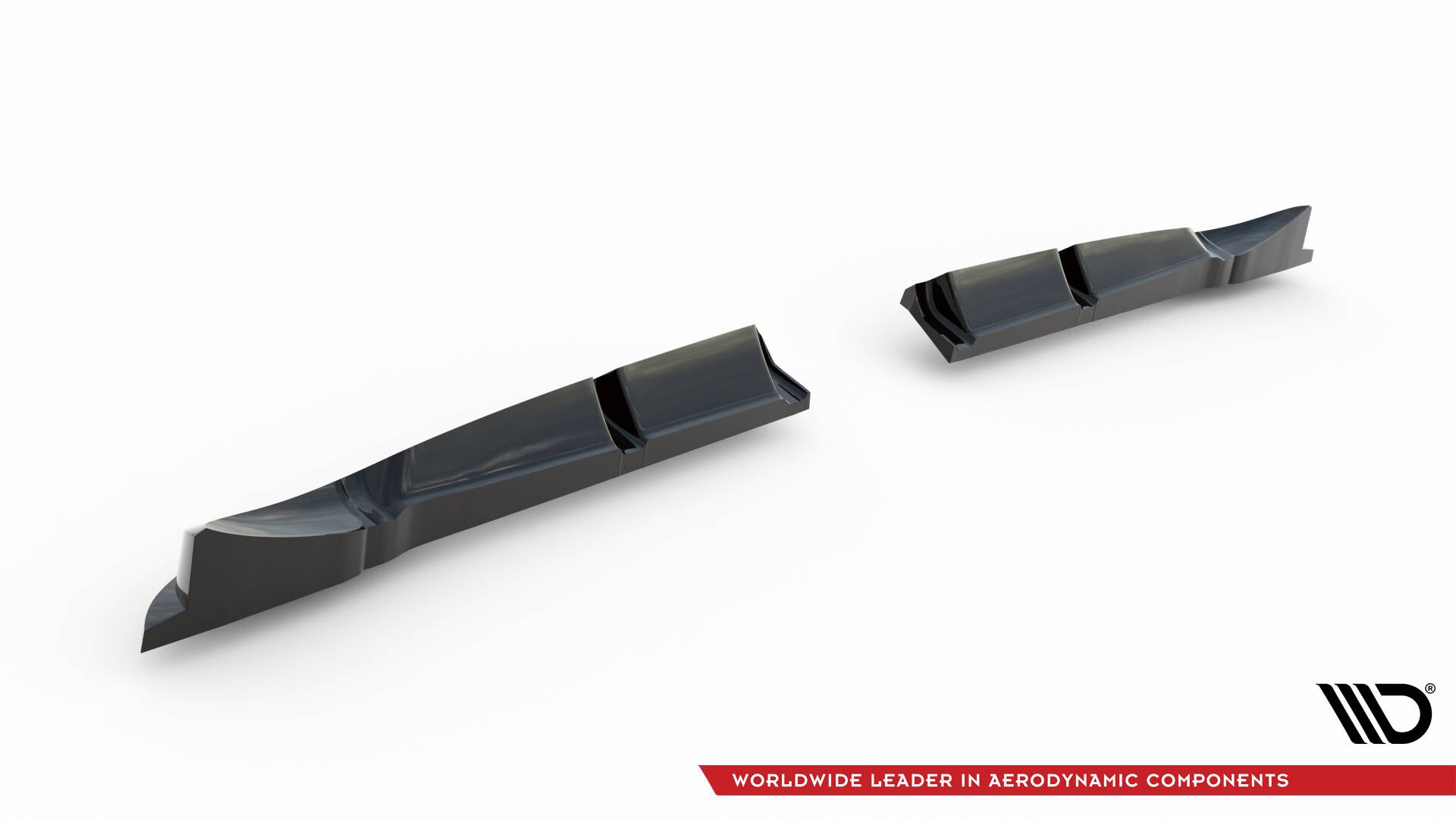 Maxton Design Street+ Mittlerer Diffusor RACE passend für Brabus Smart Fortwo C451 Facelift schwarz Hochglanz
