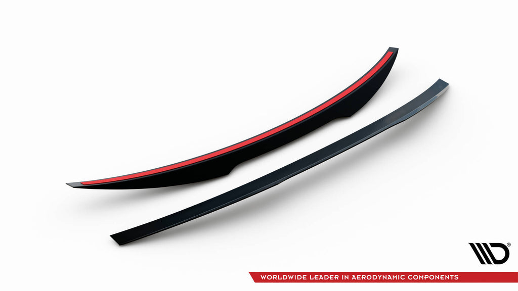 Maxton Design Spoiler CAP passend für Audi S4 B8 FL Limousine schwarz Hochglanz