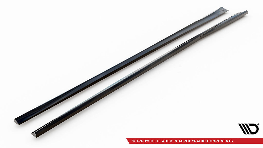Maxton Design Street+ Seitenschweller Leisten passend für Maserati Ghibli Modena Mk3 Facelift schwarz Hochglanz
