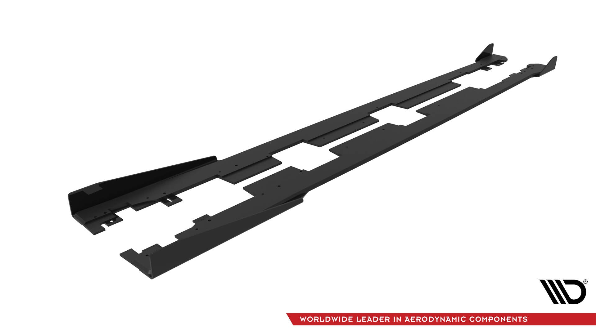 Maxton Design Street Pro Street+ Seitenschweller Leisten + Flaps passend für Honda Civic Mk10 schwarz Hochglanz