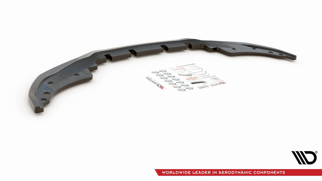 Maxton Design Street+ Spoilerlippe Front Ansatz V.3 passend für BMW 4er M-Paket / M440i G22 / G23 / G22 Facelift / G23 Facelift schwarz Hochglanz