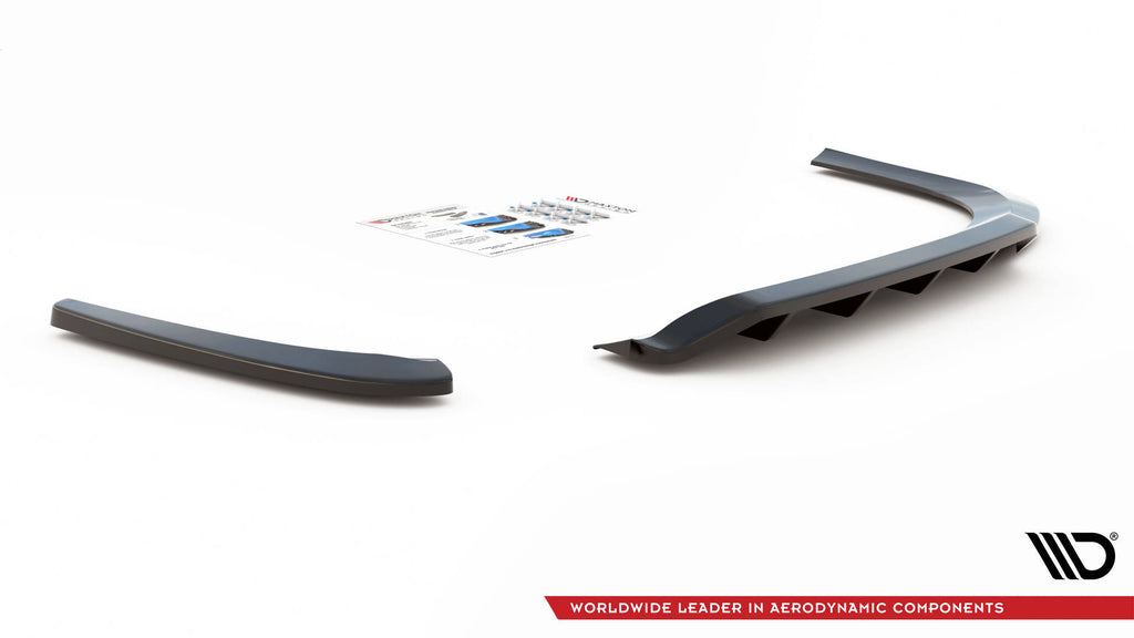 Maxton Design Street+ Mittlerer Diffusor RACE passend für VW Passat CC schwarz Hochglanz
