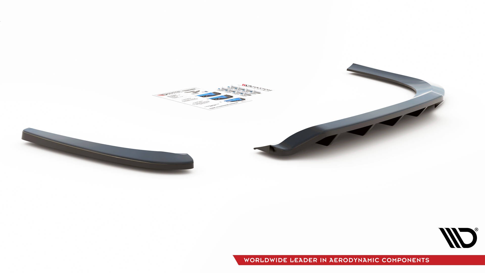 Maxton Design Street+ Mittlerer Diffusor RACE passend für VW Passat CC schwarz Hochglanz