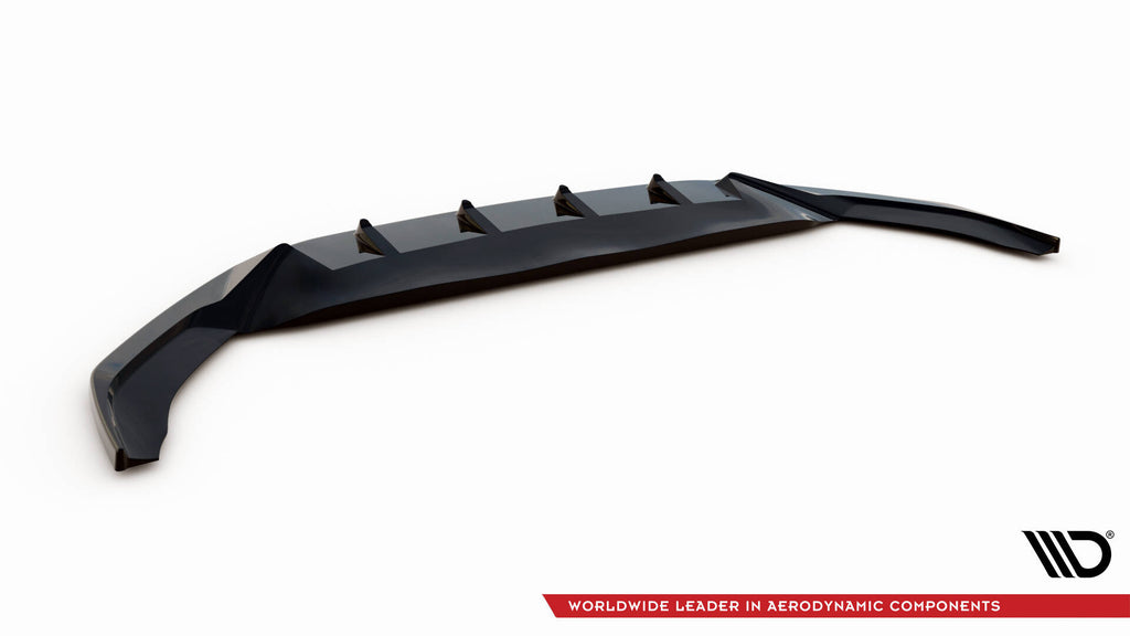 Maxton Design Street+ Spoilerlippe Front Ansatz V.1 passend für VW Passat R-Line B8 Facelift schwarz Hochglanz