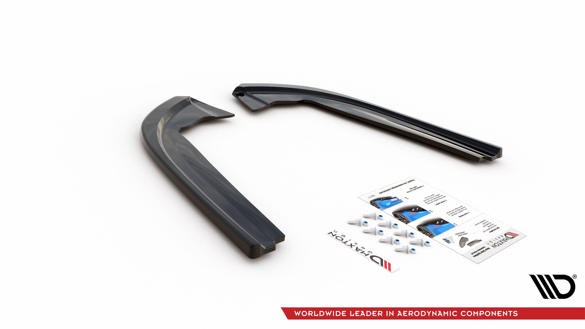 Maxton Design Heck Ansatz Flaps Diffusor V.1 passend für Ford Mondeo ST-Line Mk5 Facelift schwarz Hochglanz
