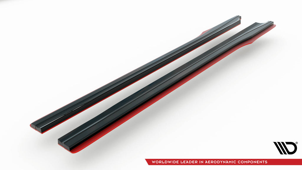 Maxton Design Street+ Seitenschweller Leisten V.2 passend für Subaru BRZ Mk1 / Mk1 Facelift / Toyota GT86 Facelift schwarz Hochglanz
