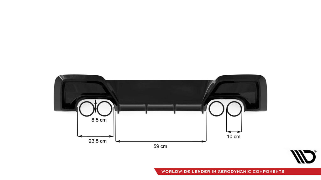 Maxton Design Diffusor Heck Ansatz V.2 passend für BMW M135i F20