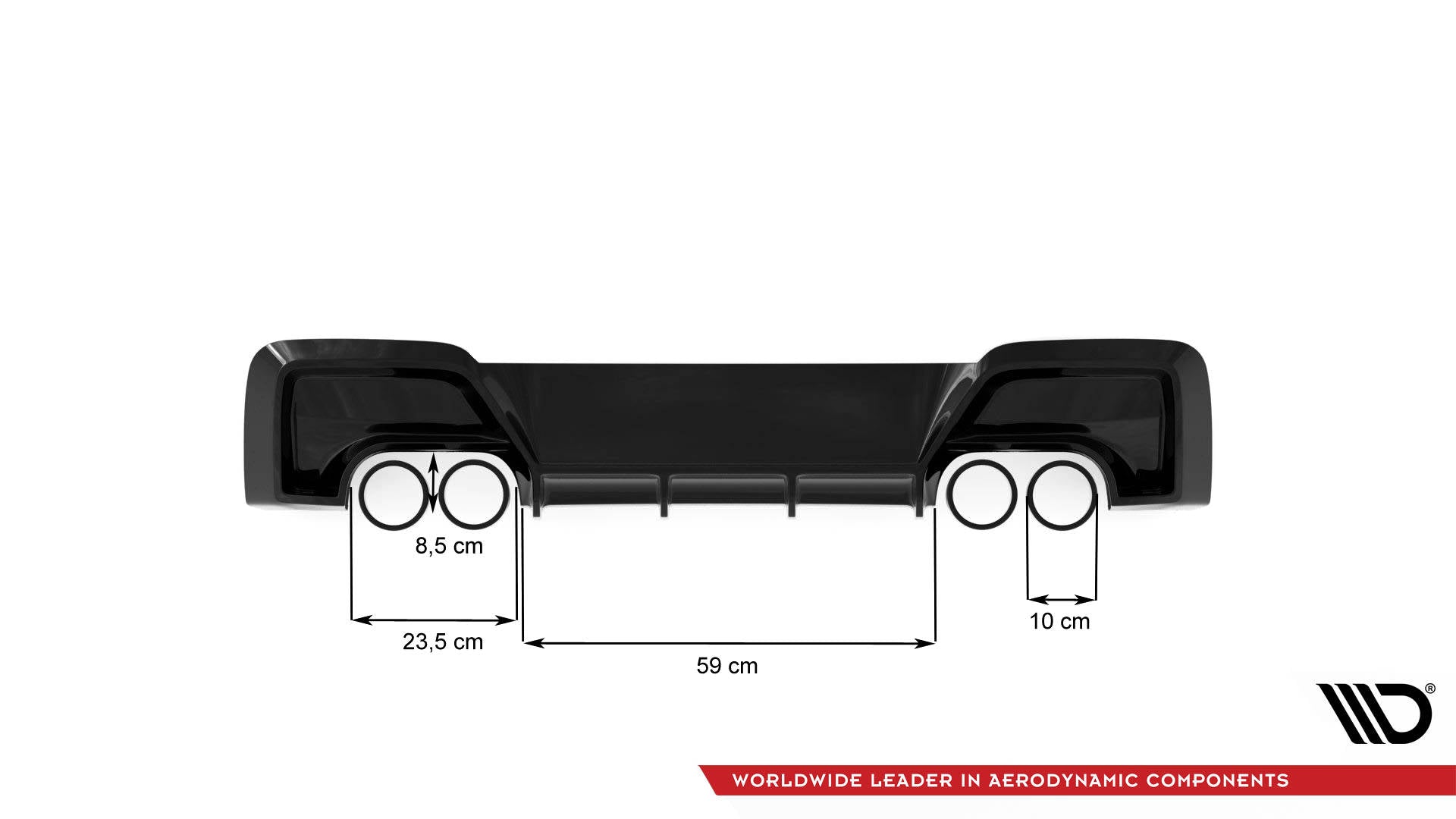 Maxton Design Diffusor Heck Ansatz V.2 passend für BMW M135i F20