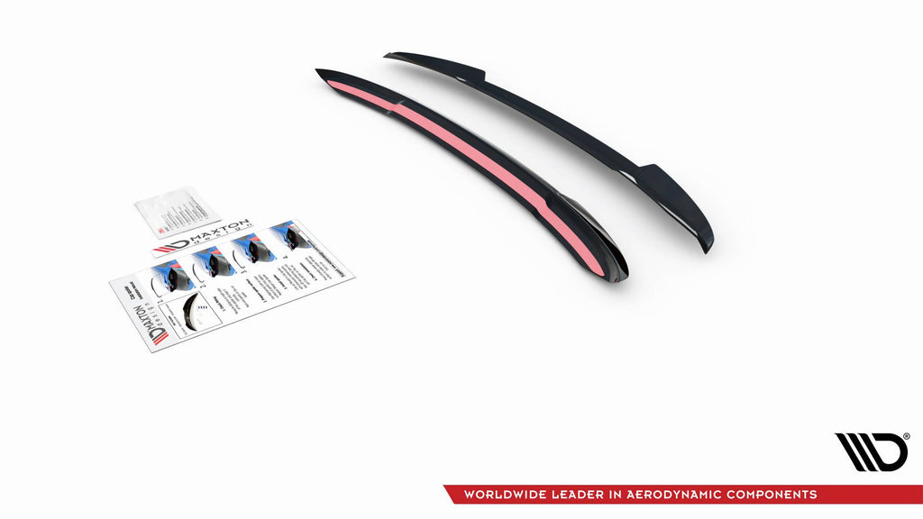 Maxton Design Spoiler CAP V.2 passend für Audi S4 / A4 S-Line Avant B9 schwarz Hochglanz