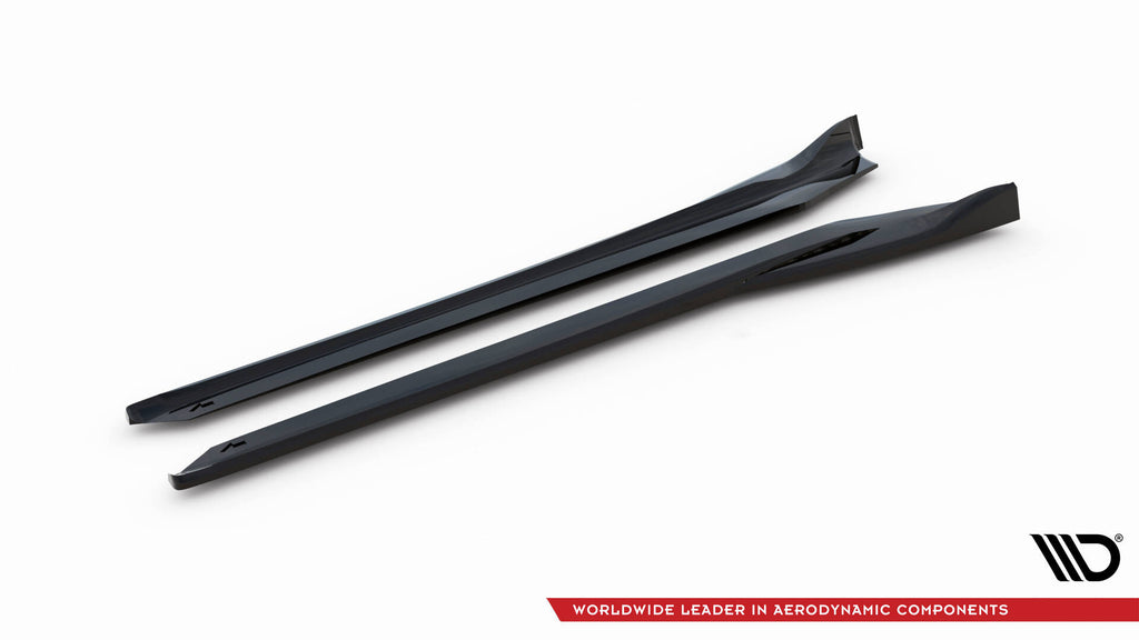 Maxton Design Street+ Seitenschweller Leisten passend für Porsche 911 Turbo 997 schwarz Hochglanz