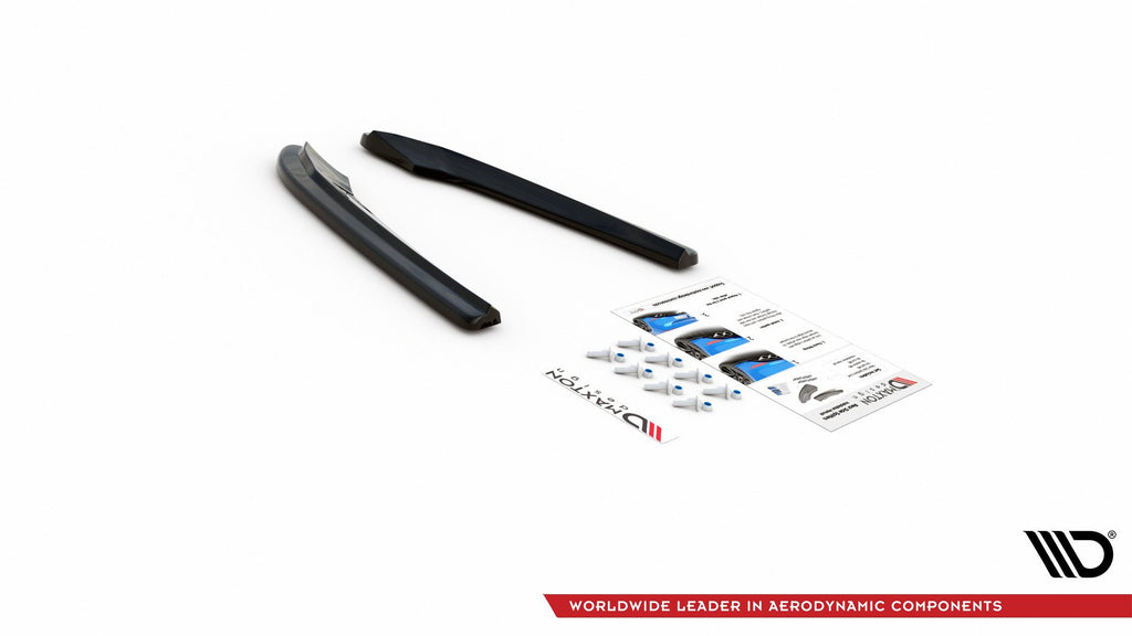 Maxton Design Heck Ansatz Flaps Diffusor passend für Audi S4 / A4 S-Line B8 Limousine schwarz Hochglanz