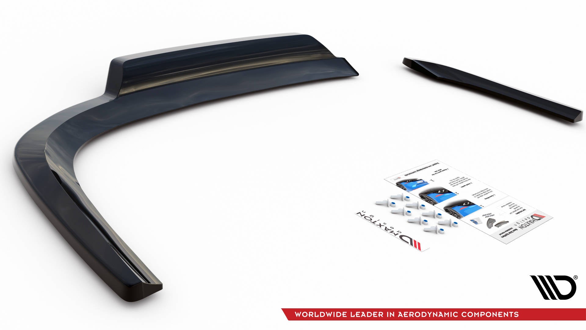 Maxton Design Street+ Mittlerer Diffusor RACE passend für VW Passat CC schwarz Hochglanz