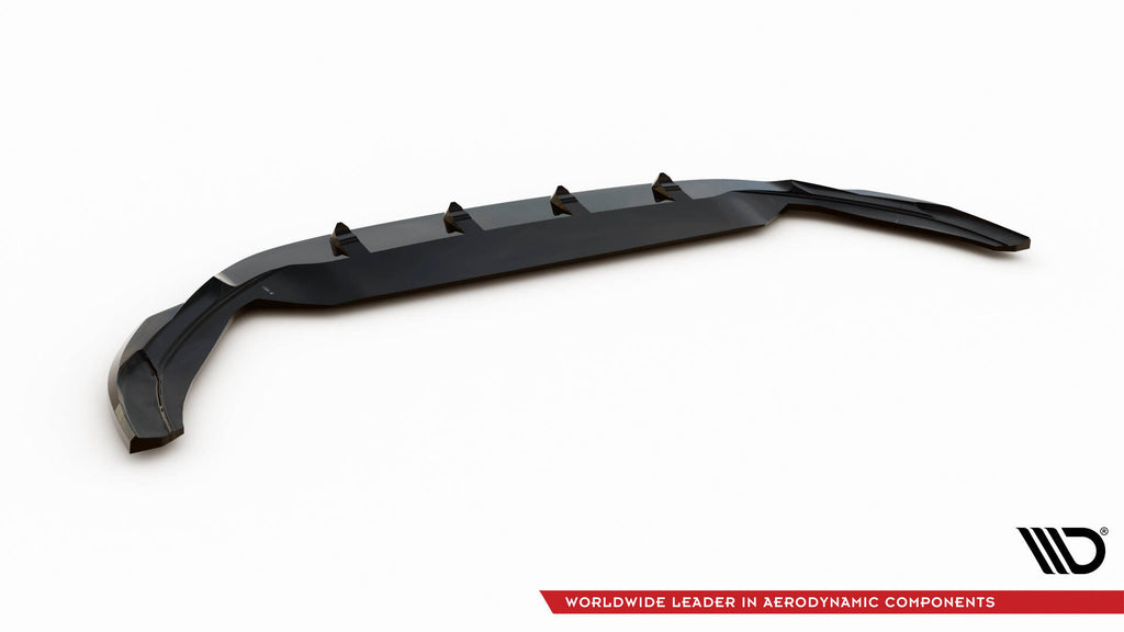 Maxton Design Street+ Spoilerlippe Front Ansatz V.1 passend für VW Polo GTI Mk6 Facelift schwarz Hochglanz
