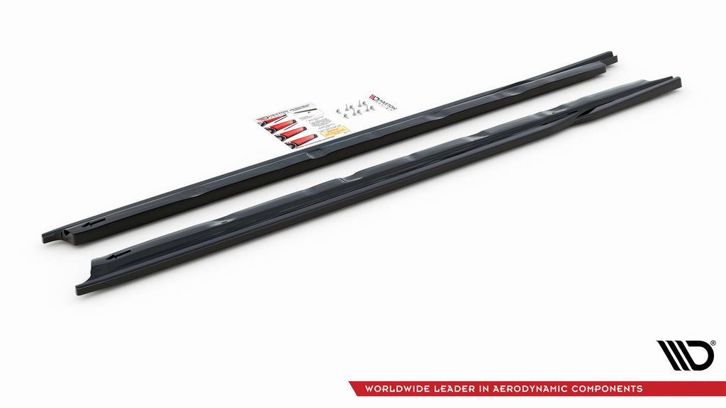 Maxton Design Street+ Seitenschweller Leisten passend für Audi A3 Sportback 8V schwarz Hochglanz