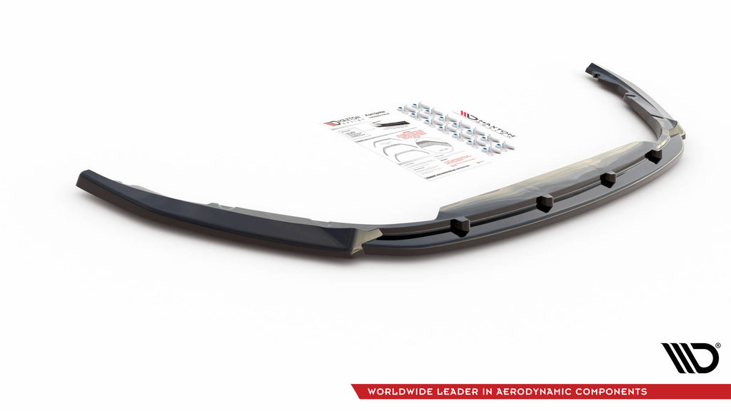 Maxton Design Street+ Spoilerlippe Front Ansatz V.2 passend für Renault Clio Mk5 schwarz Hochglanz
