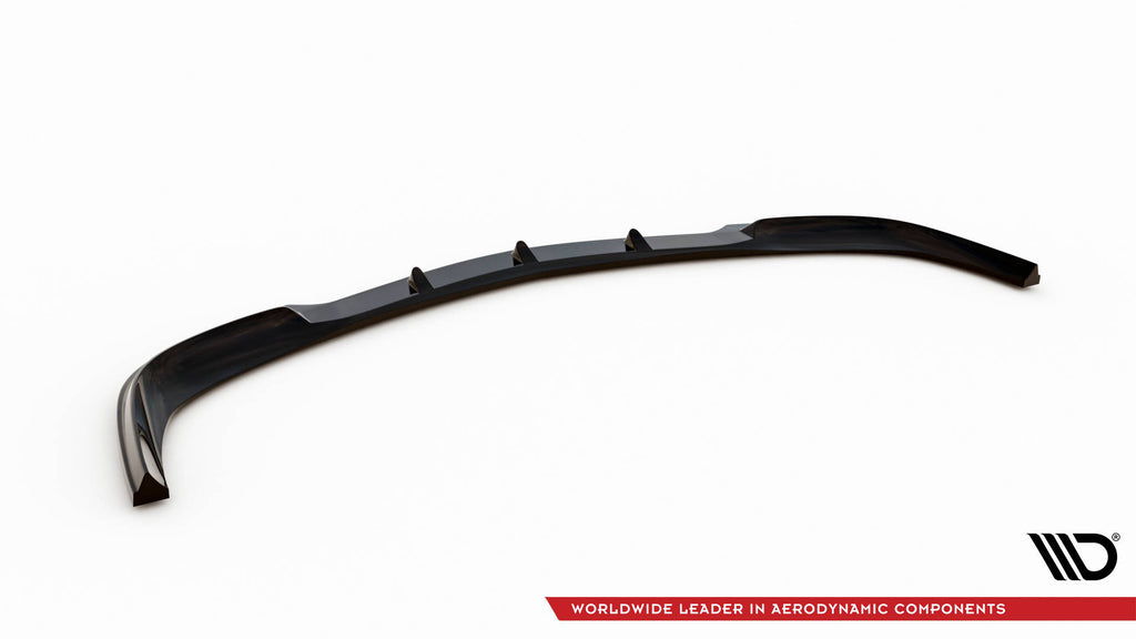 Maxton Design Street+ Spoilerlippe Front Ansatz V.1 passend für MERCEDES CLK W 209 FÜR STANDARD STOßSTANGE schwarz Hochglanz
