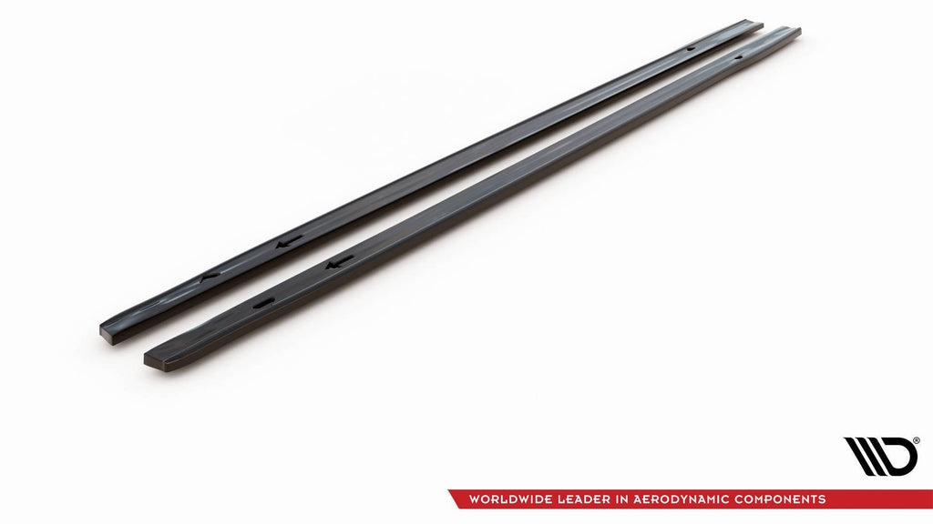 Maxton Design Street+ Seitenschweller Leisten passend für V.1 passend für VW Golf GTI / GTE / GTI Clubsport / GTD / R-Line Mk8 schwarz Hochglanz