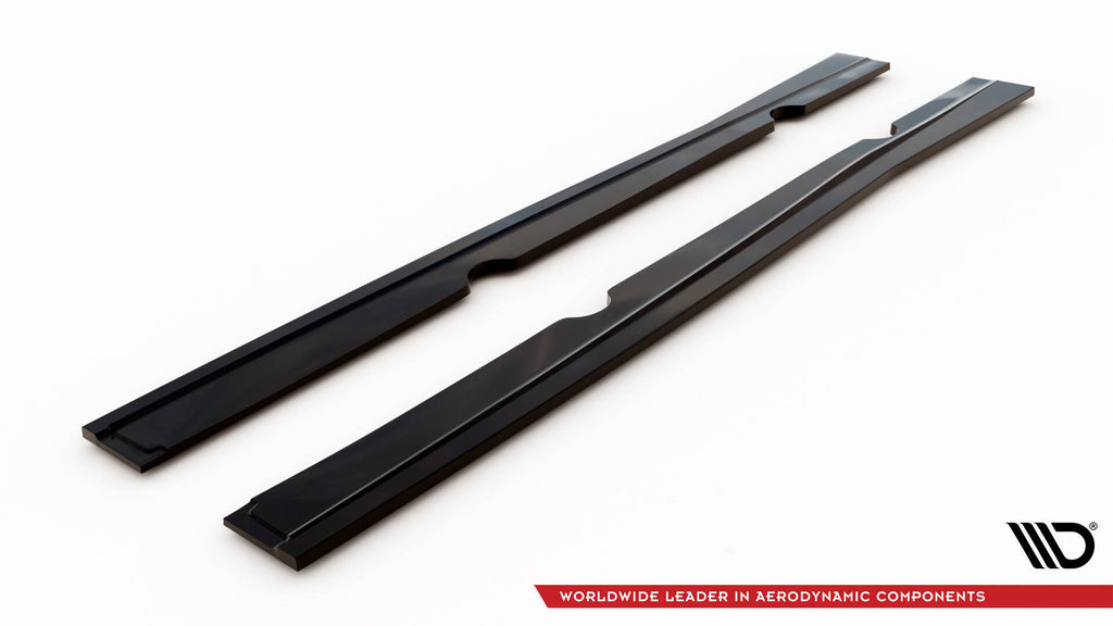Maxton Design Seitenschweller Diffuser Ford Fiesta ST / ST-Line Mk7 / Mk7 Facelift schwarz Hochglanz für Ford Fiesta ST