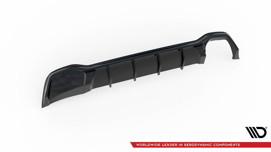Maxton Design Diffusor Heck Ansatz passend für Ford Focus ST-Line Kombi Mk4 schwarz Hochglanz