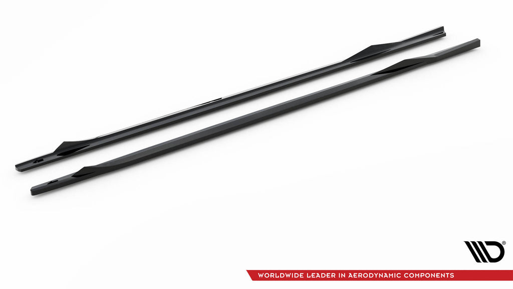 Maxton Design Street+ Seitenschweller Leisten V.2 passend für BMW 2 Coupe M-Paket / M240i G42 schwarz Hochglanz