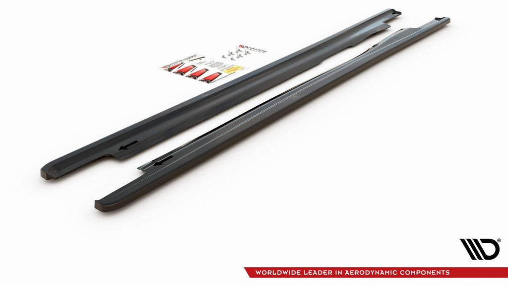 Maxton Design Seitenschweller Ansatz für Mazda Xedos 6 schwarz matt