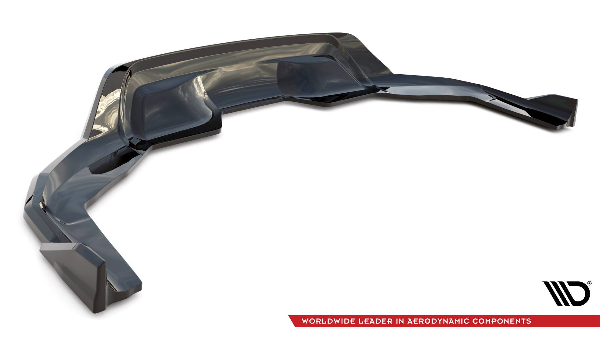 Maxton Design Street+ Mittlerer Diffusor RACE passend für BMW X6 M-Paket F16 schwarz Hochglanz