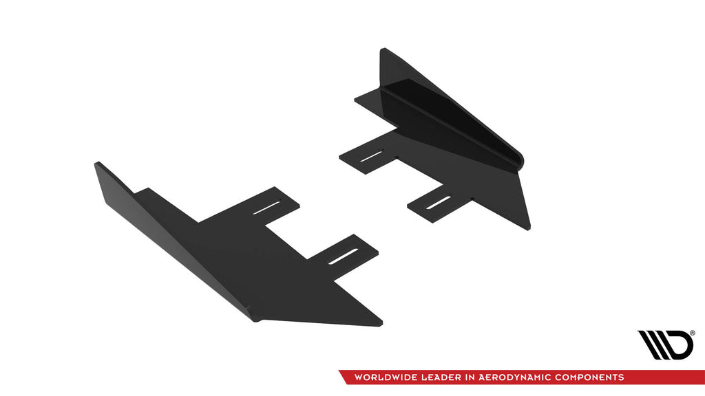 Maxton Design Hintere Seiten Flaps passend für Honda Civic Mk10 schwarz Hochglanz
