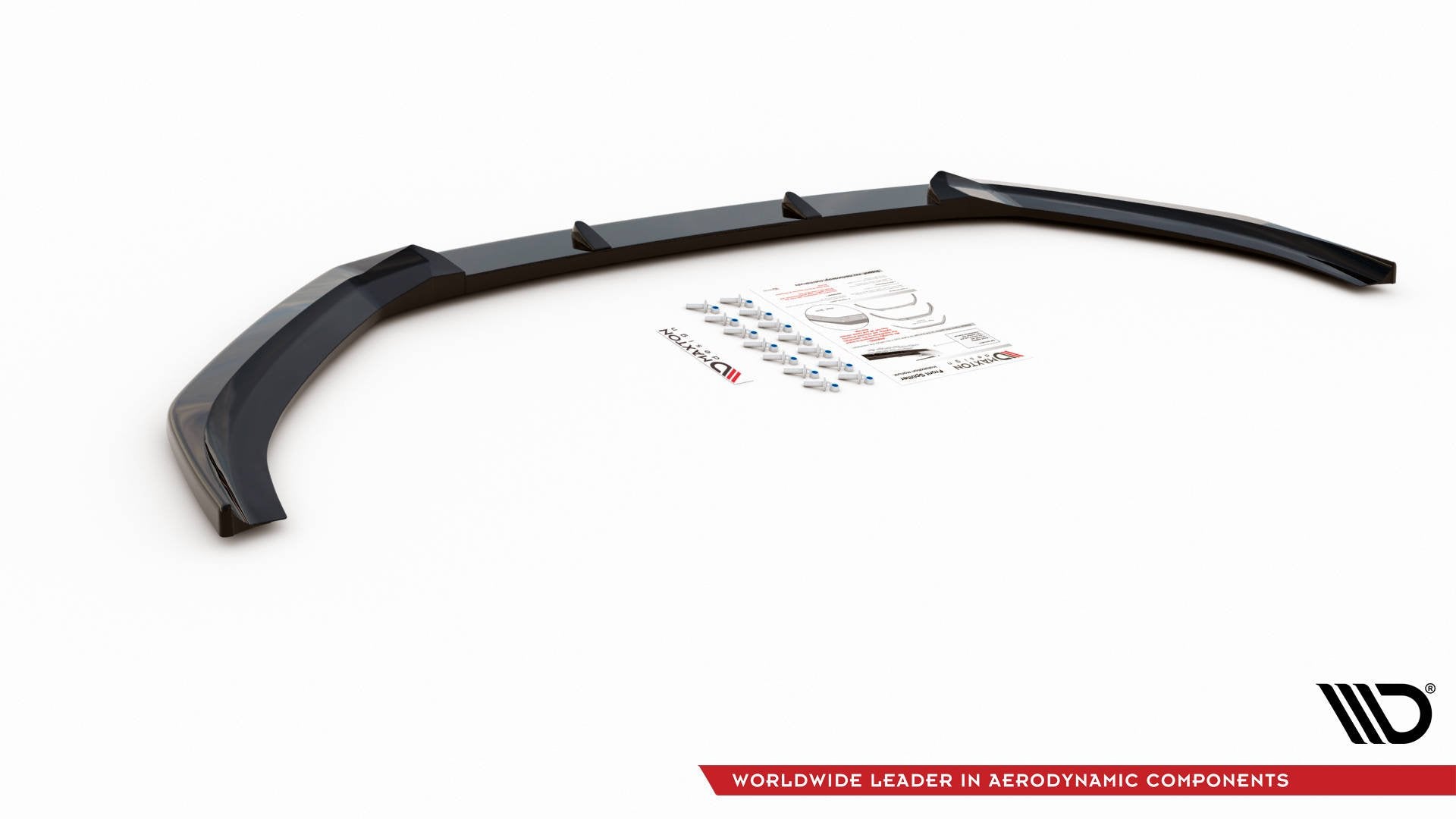 Maxton Design Street+ Spoilerlippe Front Ansatz V.3 passend für Audi S3 / A3 S-Line 8V FL Limousine schwarz Hochglanz