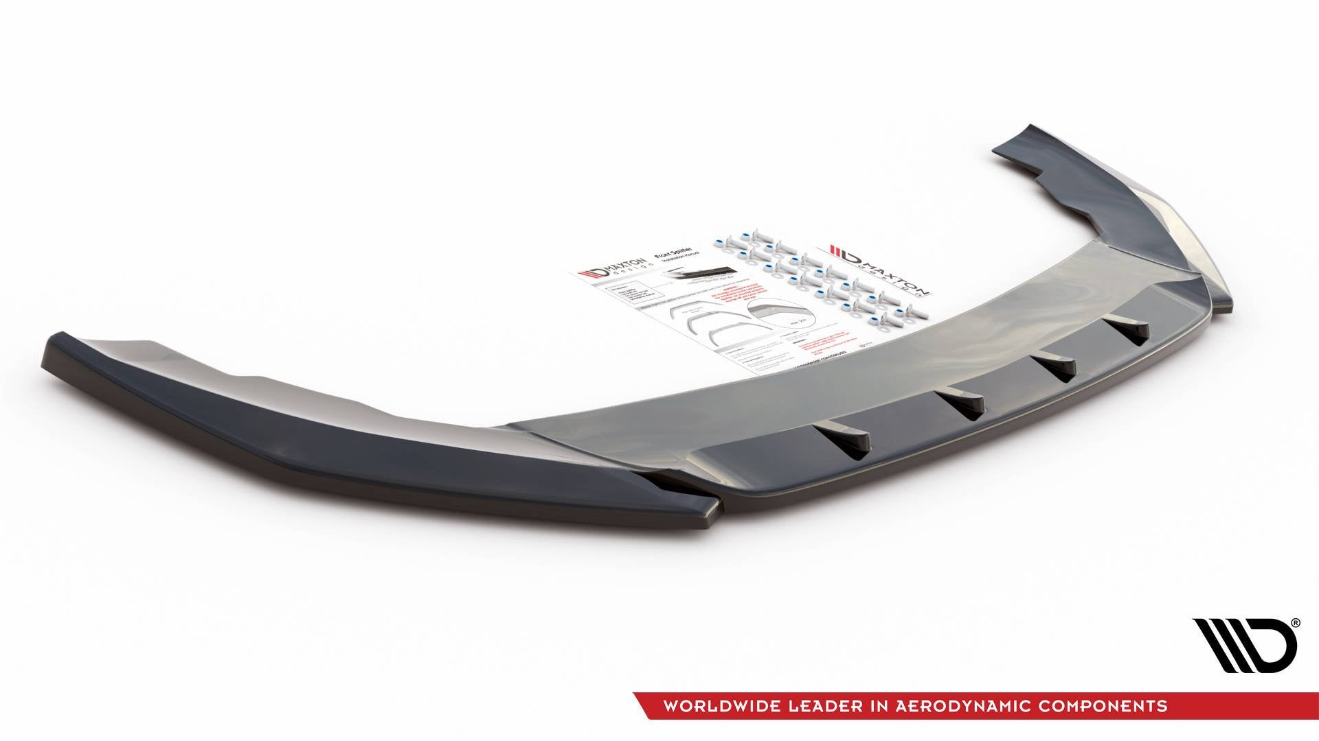 Maxton Design Street+ Spoilerlippe Front Ansatz V.2 passend für Seat Leon FR Mk4 schwarz Hochglanz