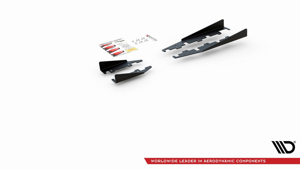 Maxton Design Seitenschweller Flaps passend für Toyota GR Yaris Mk4 schwarz Hochglanz