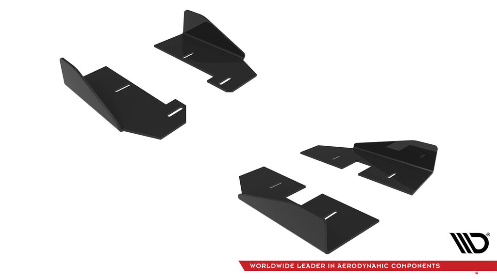 Maxton Design Seitenschweller Flaps passend für Audi A5 Sportback F5 Facelift schwarz Hochglanz