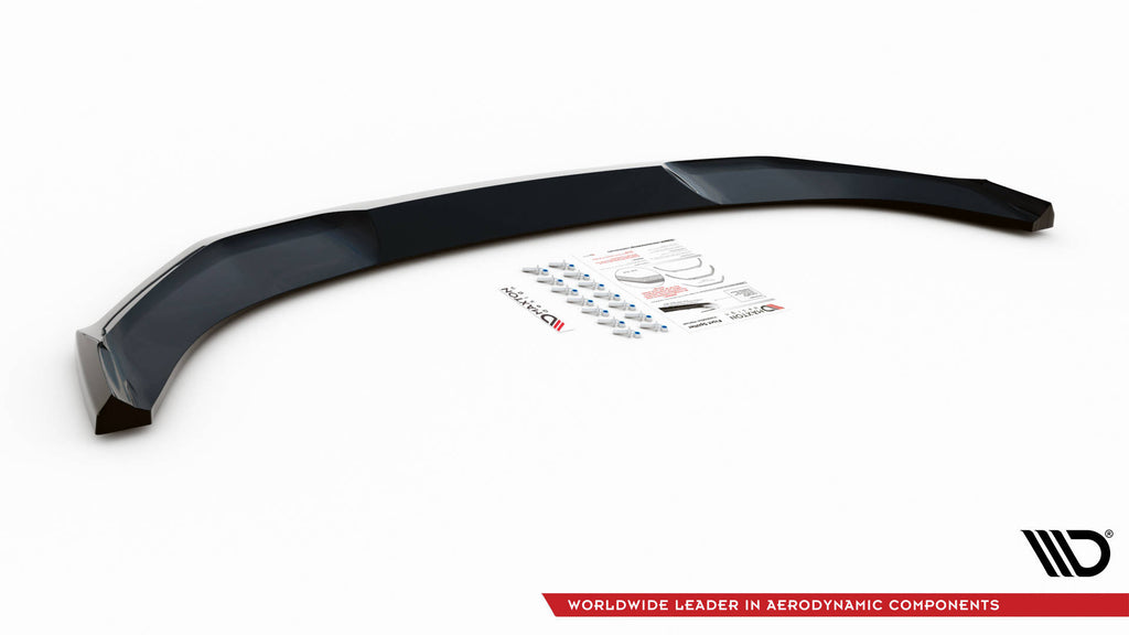 Maxton Design Street+ Spoilerlippe Front Ansatz V.1 passend für Nissan 370Z Nismo Facelift schwarz Hochglanz