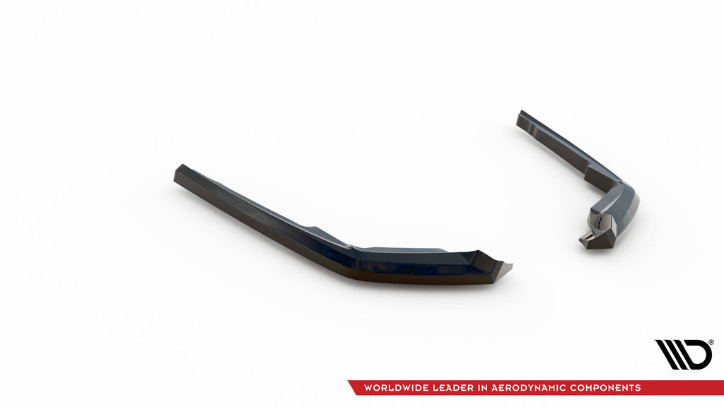 Maxton Design Heck Ansatz Flaps Diffusor passend für Toyota Highlander Mk4 schwarz Hochglanz