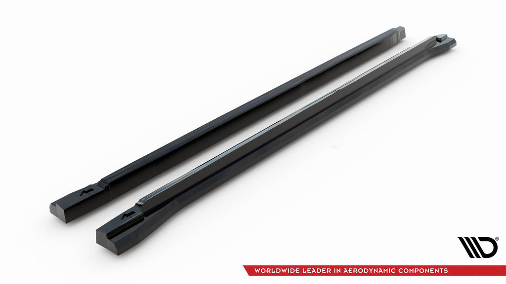Maxton Design Street+ Seitenschweller Leisten passend für Peugeot 3008 GT-Line Mk2 Facelift schwarz Hochglanz