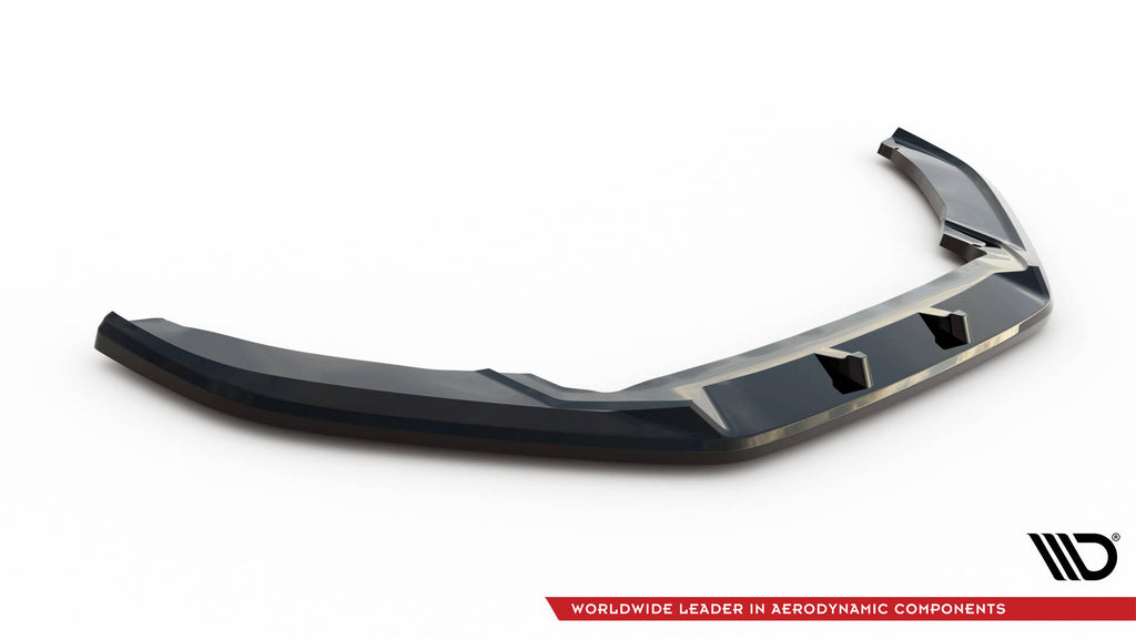 Maxton Design Street+ Spoilerlippe Front Ansatz V.1 passend für VW Scirocco Mk3 Facelift schwarz Hochglanz