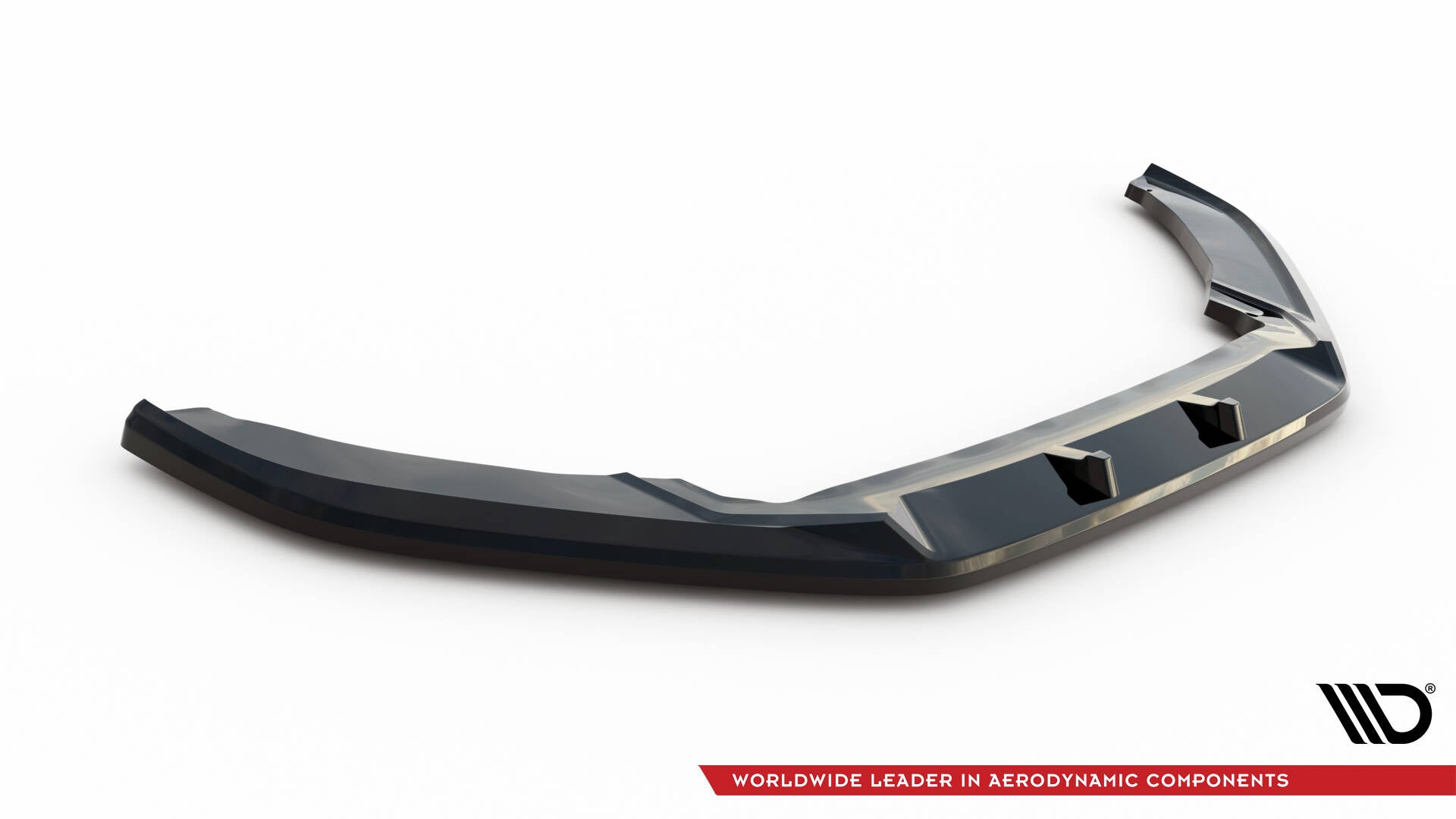 Maxton Design Street+ Spoilerlippe Front Ansatz V.1 passend für VW Scirocco Mk3 Facelift schwarz Hochglanz