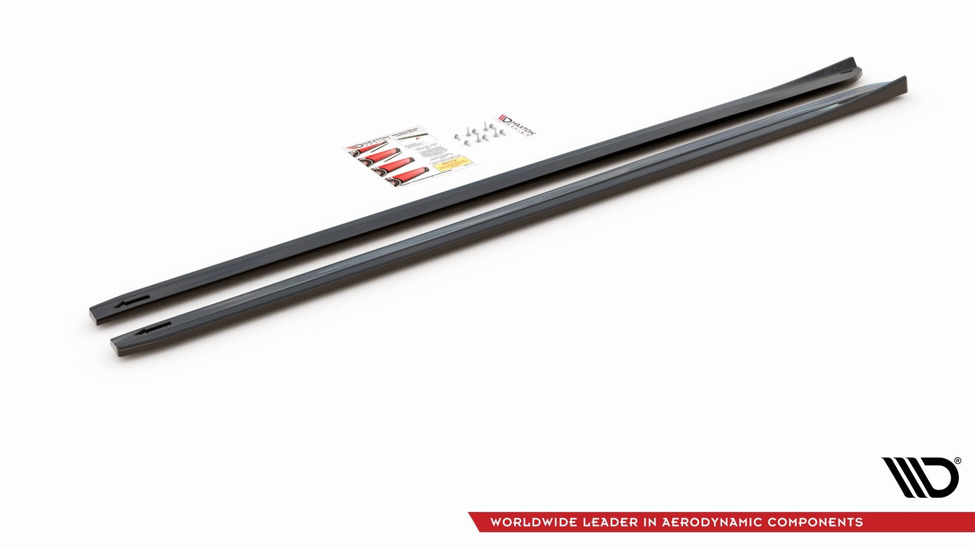 Maxton Design Seitenschweller Ansatz für V.4 VW Golf 7 R / R-Line Facelift Carbon Look