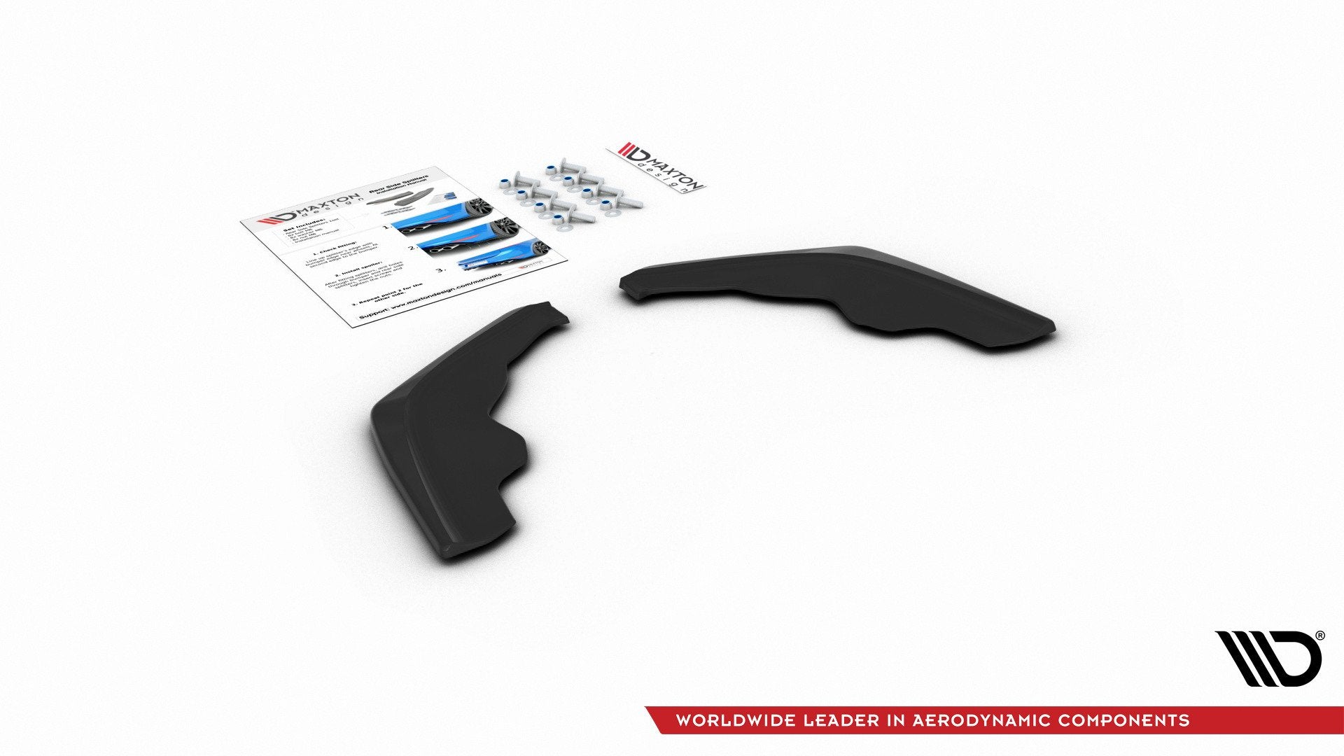 Maxton Design Heck Ansatz Flaps Diffusor V.2 passend für BMW 1er F40 M-Paket schwarz Hochglanz
