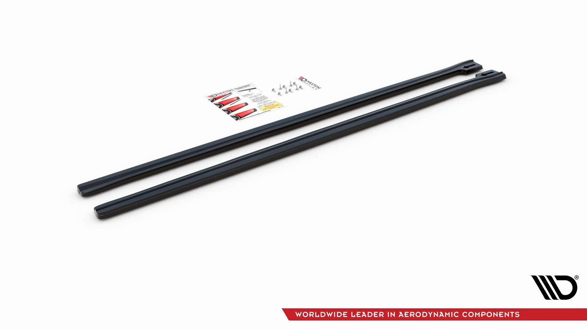 Maxton Design Street+ Seitenschweller Leisten passend für Abarth 595 Mk1 Facelift schwarz Hochglanz