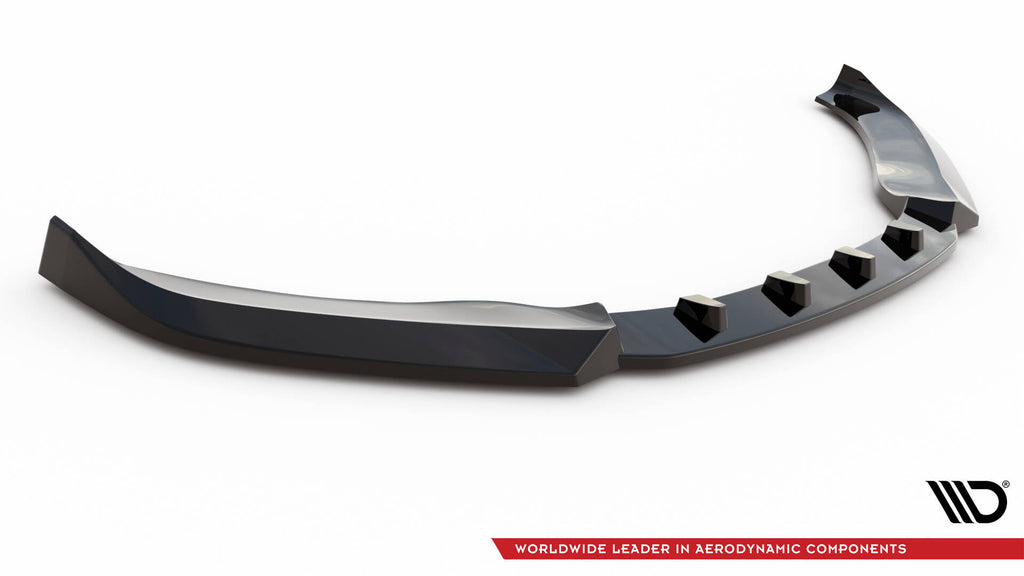 Maxton Design Street+ Spoilerlippe Front Ansatz V.2 passend für Audi TT S / S-Line 8S schwarz Hochglanz